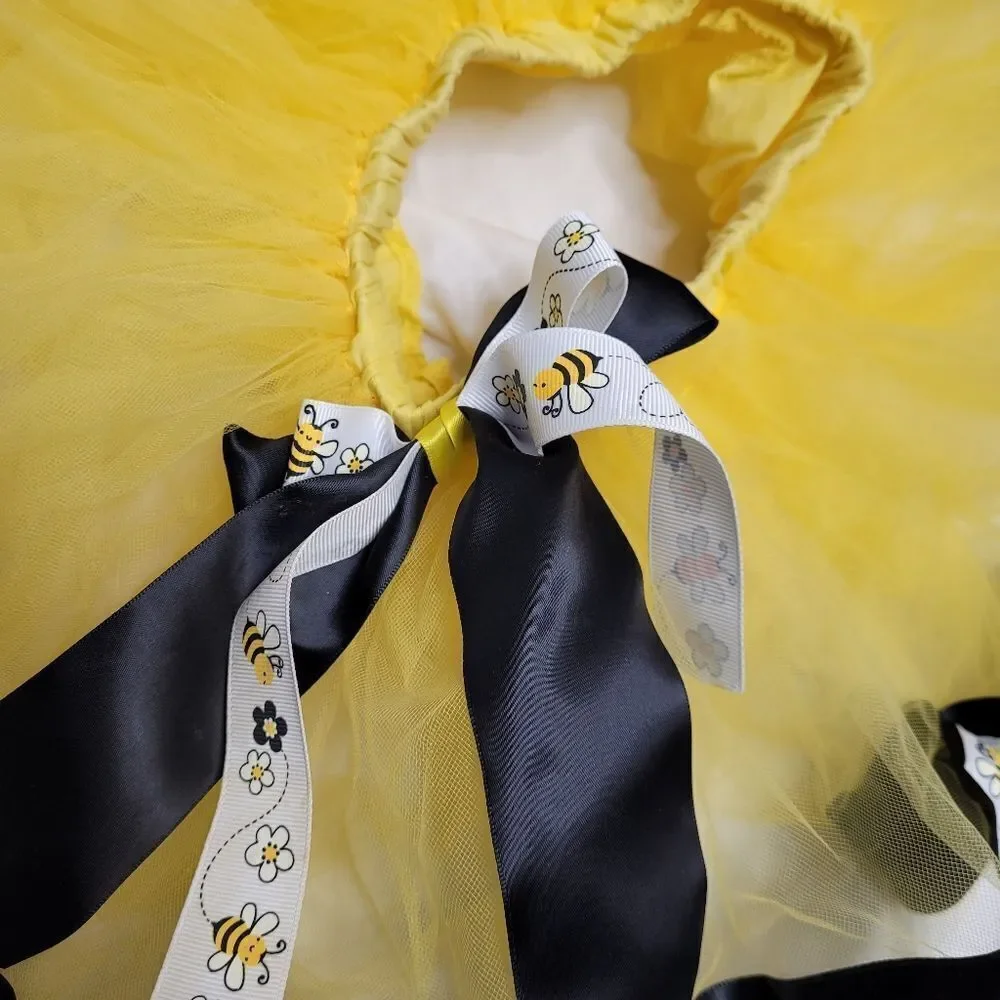BUMBLEBEE yellow‎ tulle bee tutu ballerina skirt baby 0-6 months